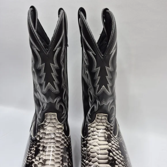Laredo Monty Faux Leather Western Boots 11D - Picture 3 of 16